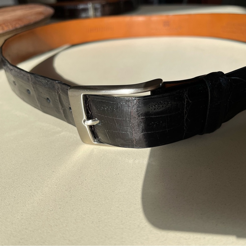 Alligator belt, black, 34 inches, used a couple times